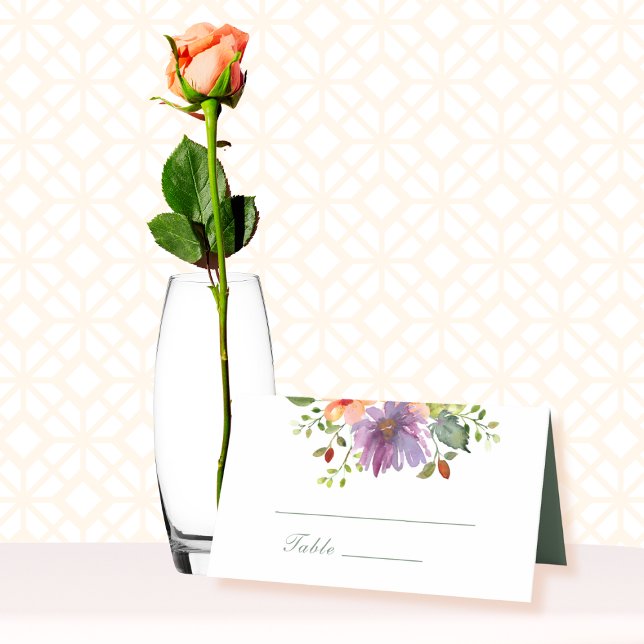 Tarjeta De Asiento Primavera floral moderna verano otoño brillante ne (Subido por el creador)
