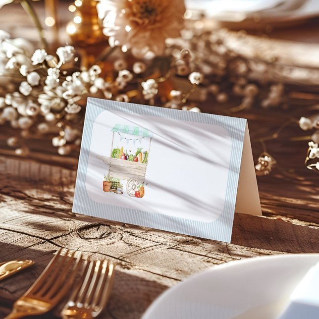 Tarjeta De Asiento Puesto de Verduras del Mercado de Niños Granjeros (Subido por el creador)