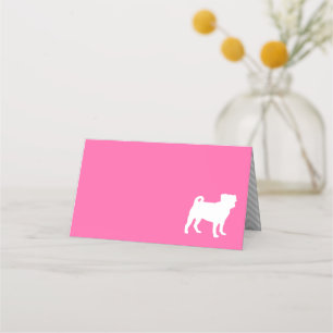 Tarjeta De Asiento Pug Dog Baby Shower Pappy Chica