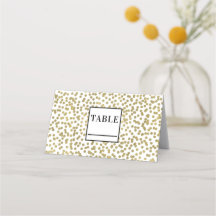 Puntos de Confeti Blanco y Dorado Brillante Elegan