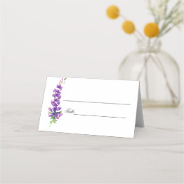 Tarjeta De Asiento Púrpura Boda acuarela Lavender Place Cards