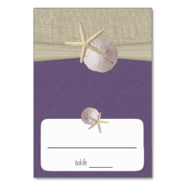 Tarjeta de asiento púrpura de Beach Amore