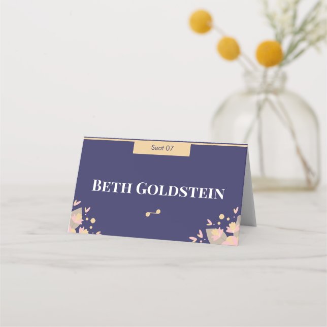 Tarjeta De Asiento Púrpura Pascua (Anverso)
