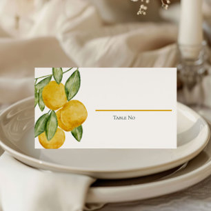 Tarjeta De Asiento Rama de limonero encantador Acuarela Fiesta / Duch