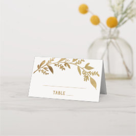 Tarjeta De Asiento Ramas curvas | Boda de oro