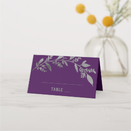 Tarjeta De Asiento Ramas curvas | Boda plateado
