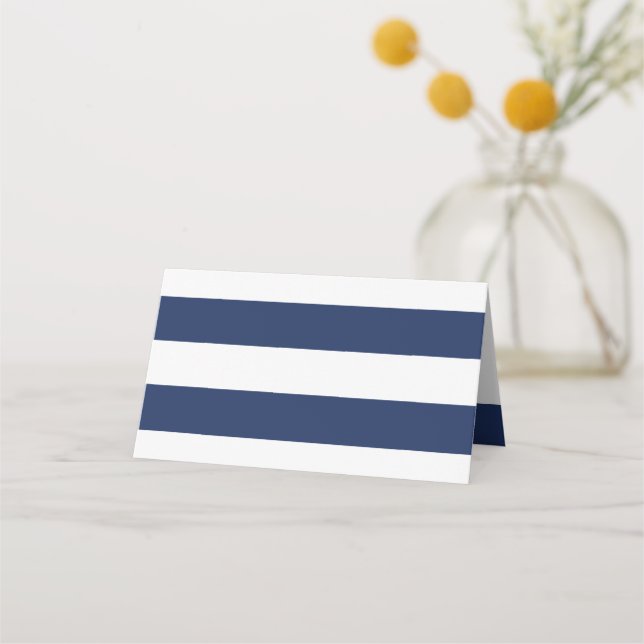 Tarjeta De Asiento Rayas de la Marina de moda (Anverso)