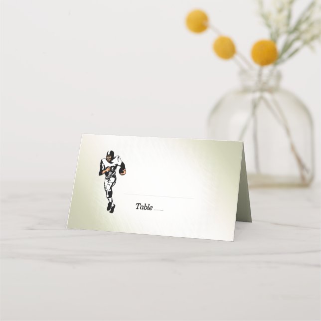 Tarjeta De Asiento RB Football Player / Sports Design (Anverso)