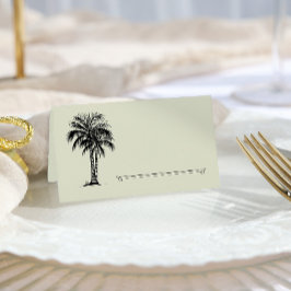 Tarjeta De Asiento Recepción de Boda con Mesa de Palma Vintage