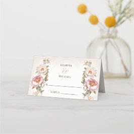 Tarjeta De Asiento Recepción de Boda de Primavera Elegante de Peón Ro