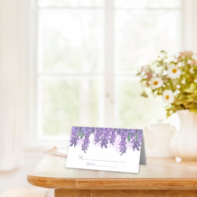 Tarjeta De Asiento Recepción de boda en el jardín de Wisteria (Subido por el creador)