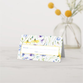 Tarjeta De Asiento Recepción de flores silvestres acuáticas