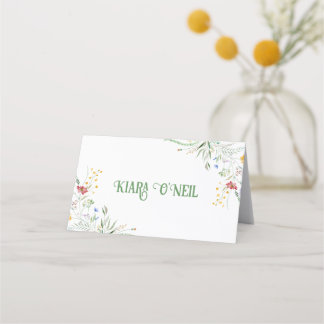 Tarjeta De Asiento Recepción de la boda de Flores Silvestres "Bloomin