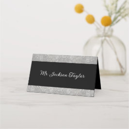 Tarjeta De Asiento Recepción Diamond Snowflake Winter Wedding
