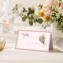 Recién salida del mercado rosa gingham bridal+duch