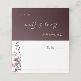 Tarjeta De Asiento Red Blush Floral Wedding Elegant