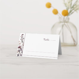 Tarjeta De Asiento Red Blush Floral Wedding Elegant 