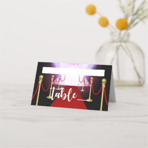 Tarjeta De Asiento Red Carpet Hollywood Sweet 16 Personalizado Place 