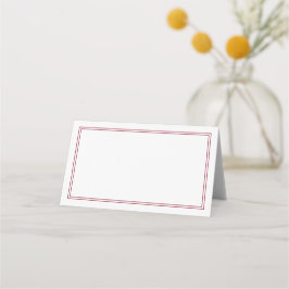 Tarjeta De Asiento Red Moderno Boda Minimalista Blank Place Card