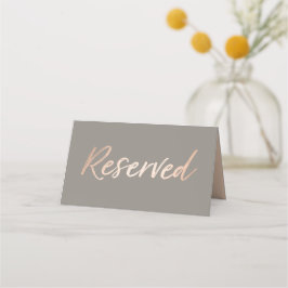 Tarjeta De Asiento Relieve metalizado de imitación de guión elegante 