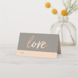 Tarjeta De Asiento Relieve metalizado elegante de guiones falsos