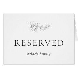 Tarjeta de Asiento Reservado de Boda Botánica Mini