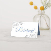 Reservado la boda elegante azul blanco