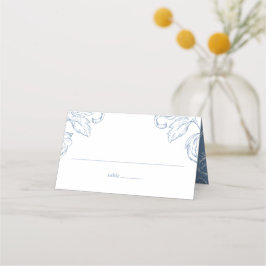 Tarjeta De Asiento Respuesta de Boda Azul Vintage Rococó