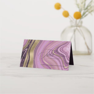 Tarjeta De Asiento Resumen Agate Boda Tabla Mauve ID827