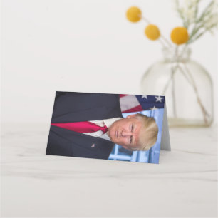 Tarjeta De Asiento Retrato presidencial oficial de Donald Trump