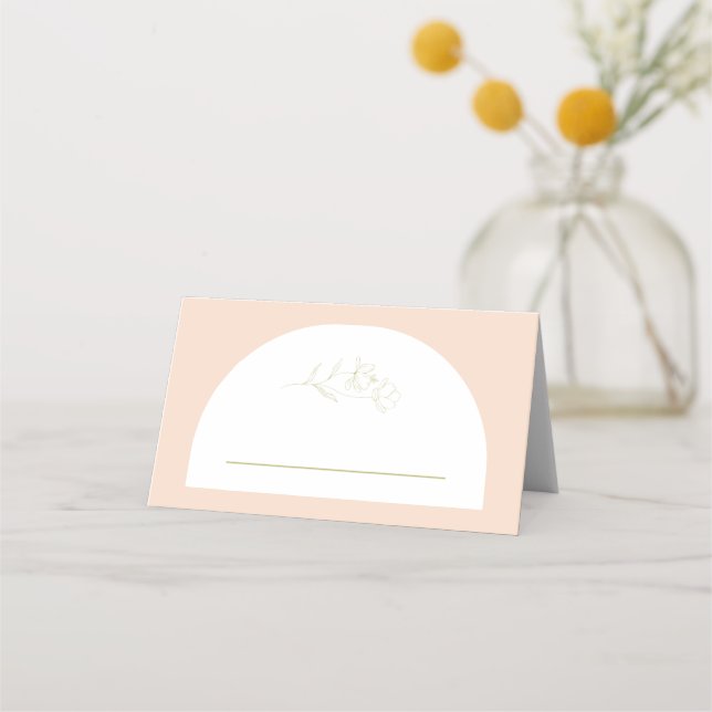 Tarjeta De Asiento Retro Bridal Shower Place Card Wedding Party A115 (Anverso)