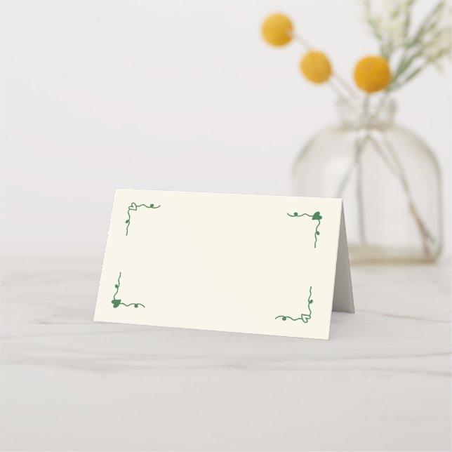 Tarjeta De Asiento Retro manuscrito Whimsical (Anverso)