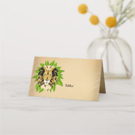 Tarjeta De Asiento Rey marrón del león de la jungla