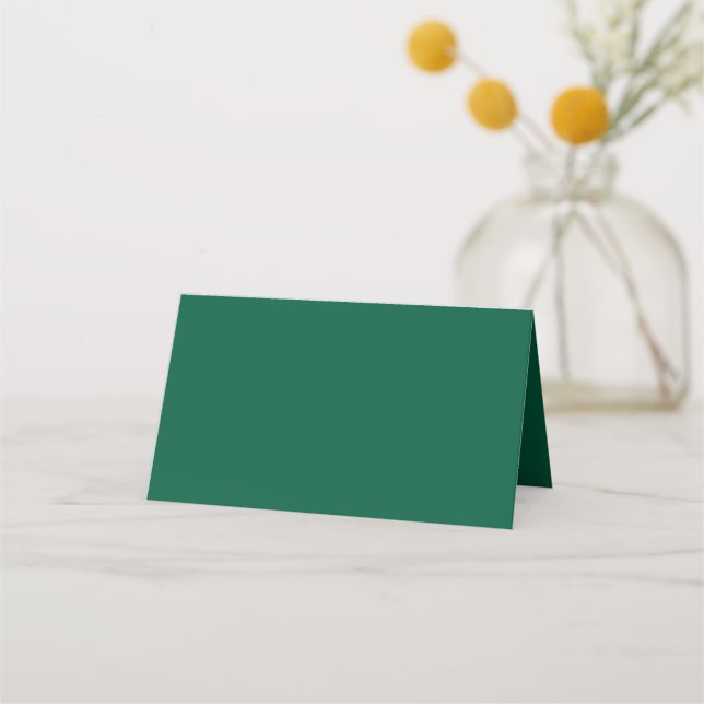 Tarjeta De Asiento Rich Dark Green Place Cards (Anverso)