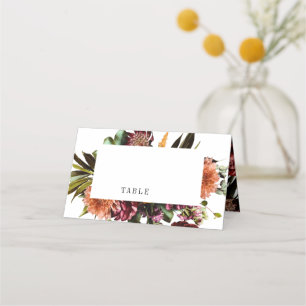 Tarjeta De Asiento Riqueza del Boda floral de primavera colorida