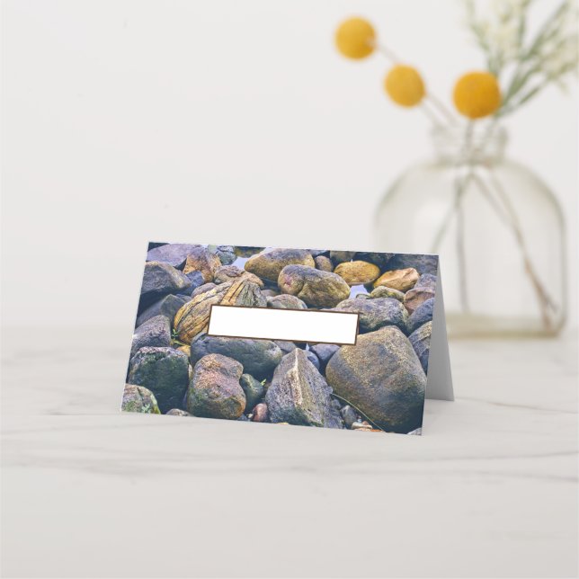 Tarjeta De Asiento Rocas coloridas (Anverso)