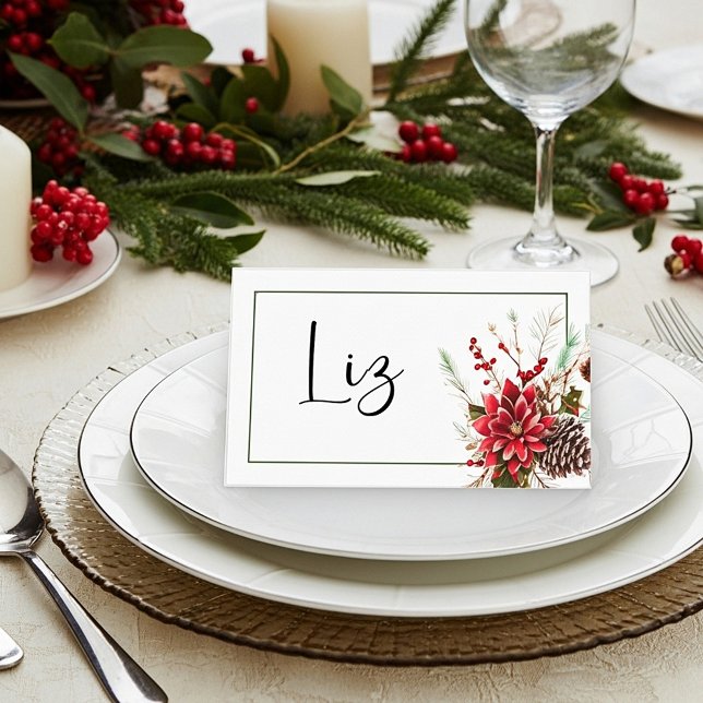 Tarjeta De Asiento Rocío de poinsettia (Subido por el creador)