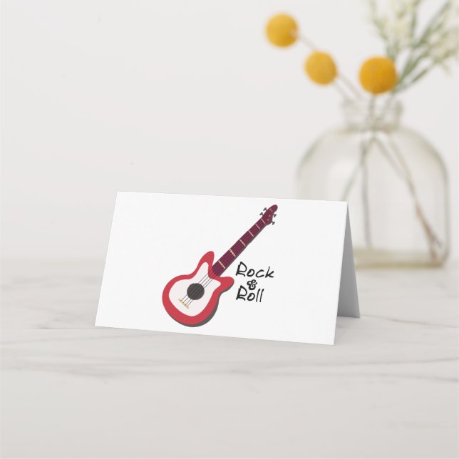Tarjeta De Asiento Rock and Roll (Anverso)