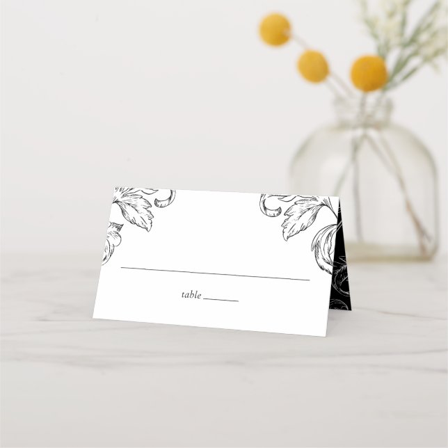 Tarjeta De Asiento Rococo Vintage Wedding RSVP (Anverso)