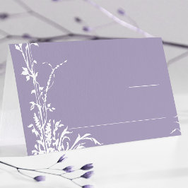 Tarjeta De Asiento Romantic Botanical Garden Lavender Wedding
