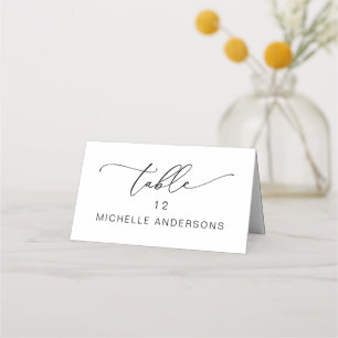 Tarjeta De Asiento Romantic Elegance Boda Cena Huéspedes Lugar