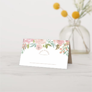 Tarjeta De Asiento Rosa Atractivo Vintage Polvo Rosa Desvanecido Núme
