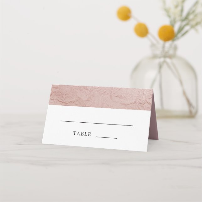 Tarjeta De Asiento Rosa  Boda rosado (Anverso)