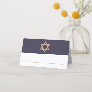 Tarjeta De Asiento Rosa Gold Magen David Cualquier Ocasión Fiesta Pur