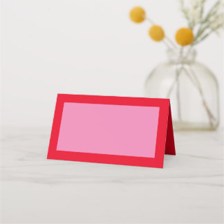 Tarjeta De Asiento Rosa y Rojo Moderno Minimalista