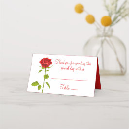 Tarjeta De Asiento Rosas Bodas Flores Rojas Flores Flores Flores Flor