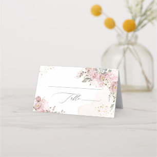 Tarjeta De Asiento Rosas de PixDezines H2 Hydrangeas Dusty