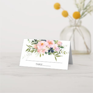 Tarjeta De Asiento Rosas Rubor y duchas de novias Peonies