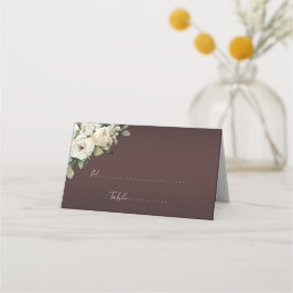 Tarjeta De Asiento Rosas rusos en Boda de Borgoña