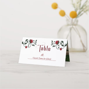 Tarjeta De Asiento Rosas sangrientos de goteo gótico Boda fotográfico